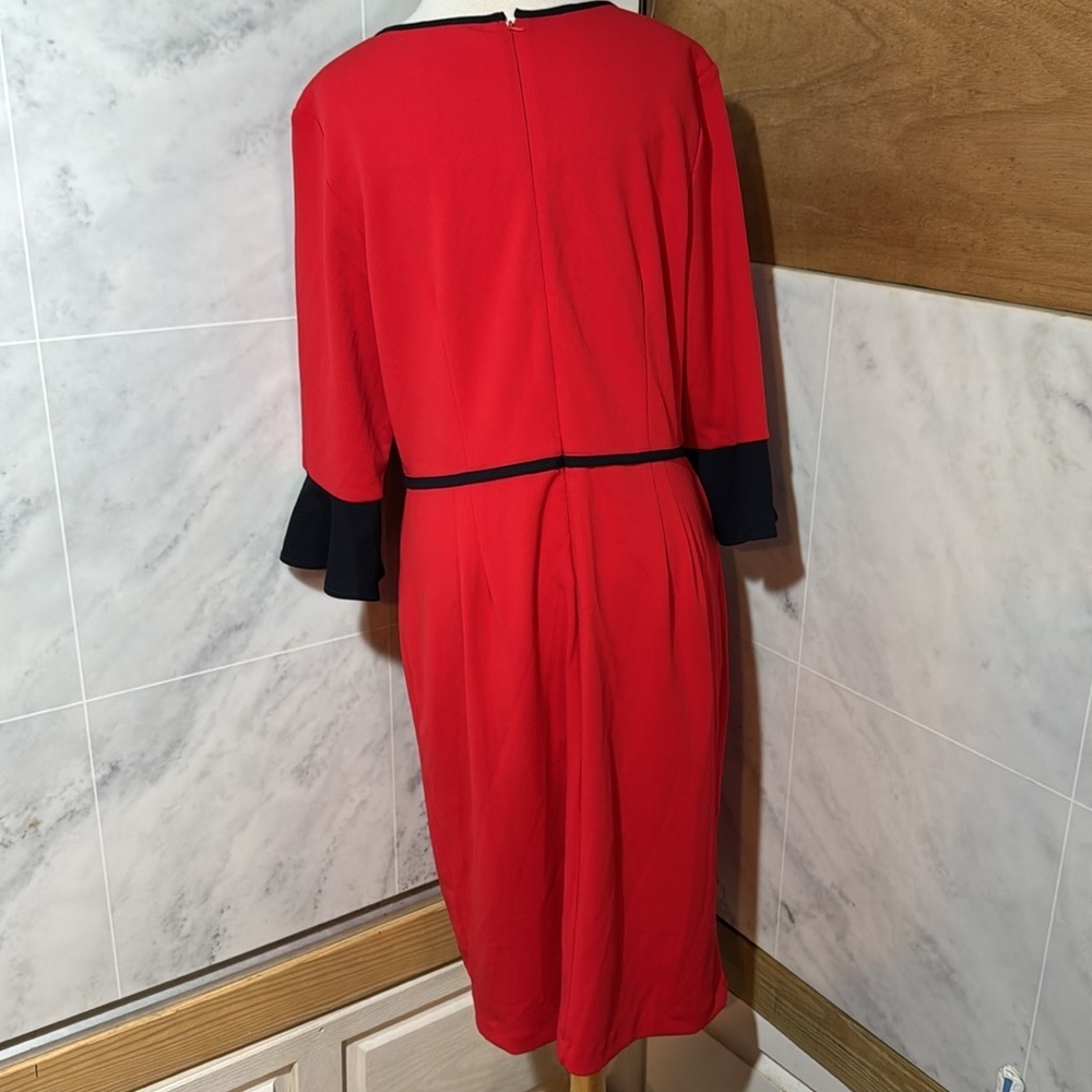 Allen Kay Women’s Royal Sleeve Sheath Dress Size 16 - Picture 3 of 11